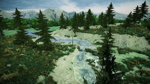 A river valley in computer graphics