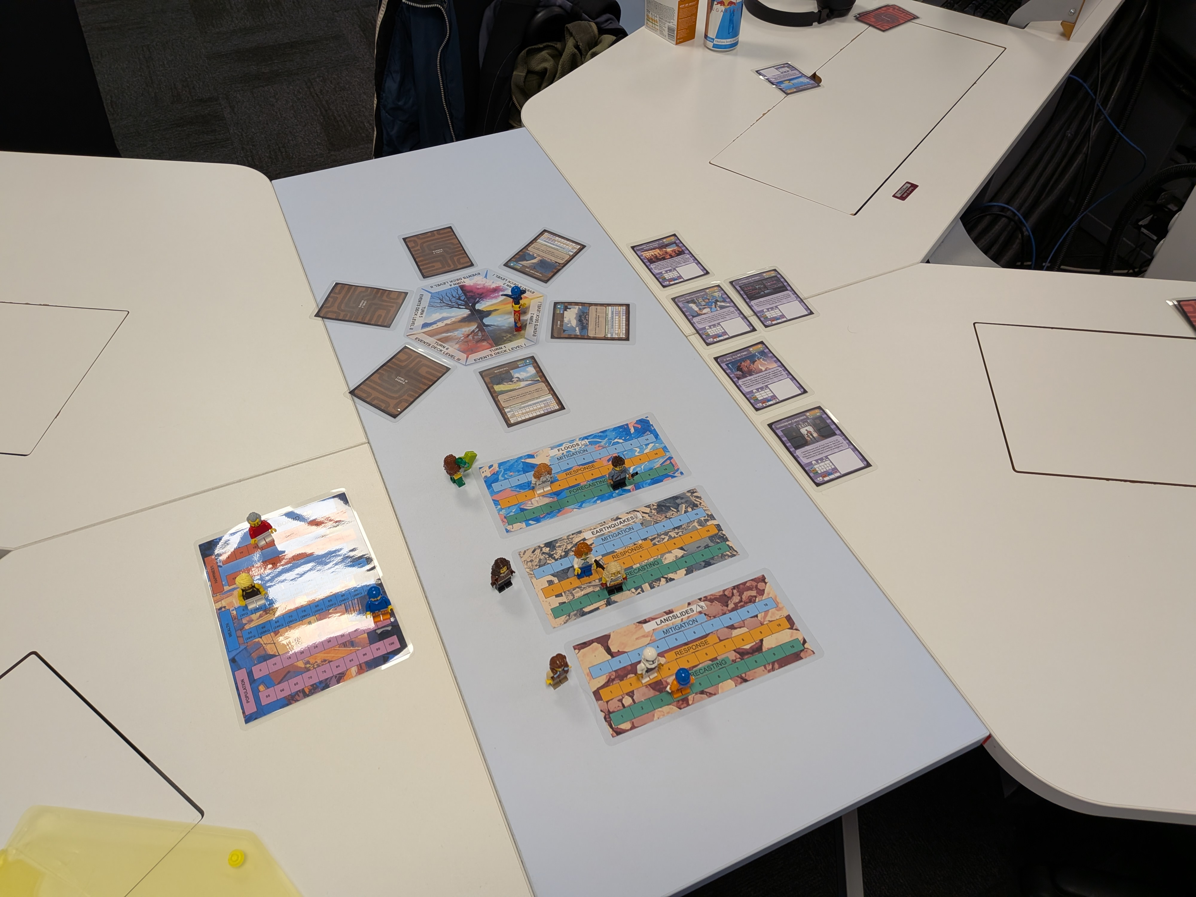 Game cards on a table
